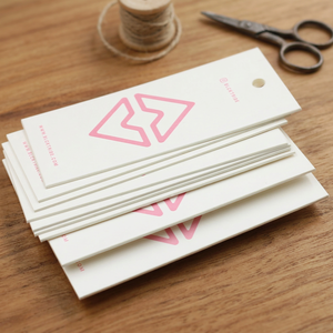 Custom Luxury Recycled Hanging Labels with Embossed Logo <b>Swing</b> Paper Hang Tags for Clothing Bags & Shoes - Product Image 4