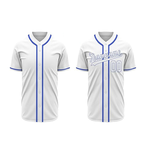 Maillot de baseball court à col en V 100 % polyester, imprimé par transfert thermique, fabriqué au Pakistan, prix abordable, OEM, écologique, taille adulte personnalisée - Product Image 5