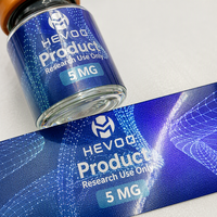 Etiquetas Personalizadas para Botellas de Péptidos de 5 ml, Etiquetas ODM con Impresión Impermeable para Fabricantes de Envases de Laboratorio