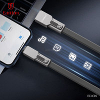Cable de Datos Earldom 4 en 1 Kirsite+Cobre Puro USB a 8 Pines USB-C a 8 Pines, Carga Rápida para iPhone 13, 17, 15, 16 Pro Max