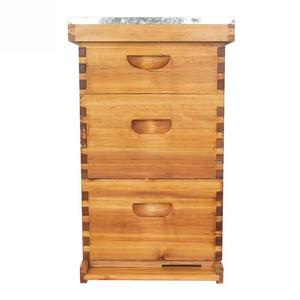 New 3 Layer Complete Langstroth Beehive Box 10 <b>Frame</b> Beeswax Coated Fir Wood Bees Hive Starter Kit with <b>Frames</b> - Product Image 2