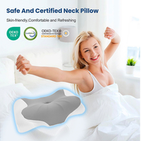 Prix usine OEM ODM Oreiller orthopédique ergonomique en mousse à mémoire de forme à contour cervical Marine/Personnage pour le confort du sommeil et le soutien du cou