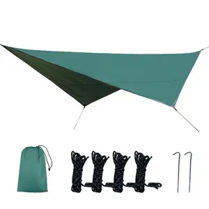 Factory Direct Supplied 320*250cm Camping Tent Easy Folding Multi-Function Oxford Fabric Coated by Sliver