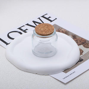 Vente en gros récipient vide bocaux à bougies en verre de cire de soja récipients à bougies d'aromathérapie avec bouchon en <span class=keywords><strong>liège</strong></span> - Product Image 5