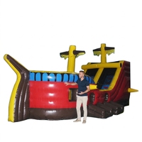 Toboggan gonflable à prix d'usine enfants de grande taille sautant toboggan gonflable géant de bateau pirate pour parc d'attractions