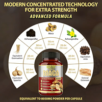 Capsules d'extrait de racine de maca Énergie naturelle et stimulation de l'endurance Soutien à l'équilibre hormonal pour les hommes et les femmes OEM ODM Étiquetage privé