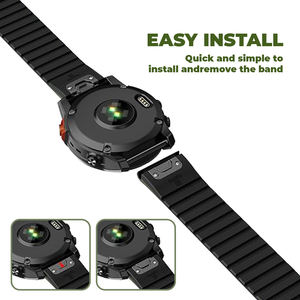 RYB <span class=keywords><strong>Bracelet</strong></span> de montre intelligent <span class=keywords><strong>Bracelet</strong></span> magnétique en silicone pour <span class=keywords><strong>Garmin</strong></span> <span class=keywords><strong>Fenix</strong></span> 5 <span class=keywords><strong>5s</strong></span> 5X 6X 26MM 22MM <span class=keywords><strong>20MM</strong></span> - Product Image 3