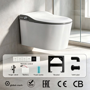 Inodoro Inteligente de Pared con Control Remoto Automático, de Cerámica, con Protección de Espuma, para Baño - Product Image 1