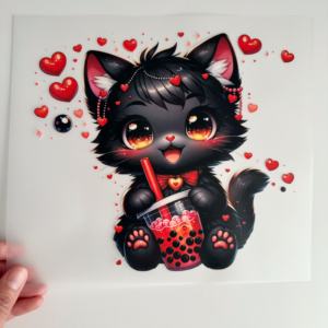 Taza de Vidrio de 10 Pulgadas con Diseños de Gatos Adorables para Transferencias, de Alta Calidad, Fácil de Presionar, Lavable, Transferencia de Calor, Tela al por Mayor - Product Image 5