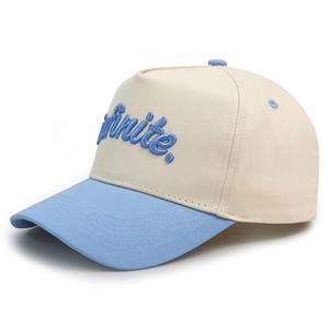 Vente en gros Logo brodé personnalisé Hommes Femmes Tendance <span class=keywords><strong>5</strong></span> Panel Two Snapback Dad Hats Vintage Sports Baseball Cap - Product Image 5