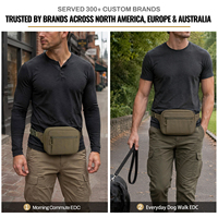 Pochette magnétique GAF à accès rapide, sac banane tactique pour port dissimulé (CCW), étui de ceinture, sacoche d'entraînement extérieur, tir, EDC, en nylon