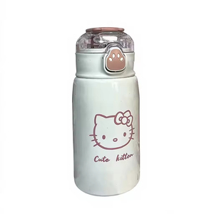 Cute Ins Style Cat Paw Straw <b>Thermos</b>, 316 Stainless Steel Large Capacity Dual Drink <b>Cup</b> for Kids & Students - Product Image 6