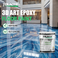 Revêtement de sol en résine époxy 3D personnalisé OEM, motif artistique, durable, peinture décorative pour sols en résine pour centre commercial, musée et parc à thème