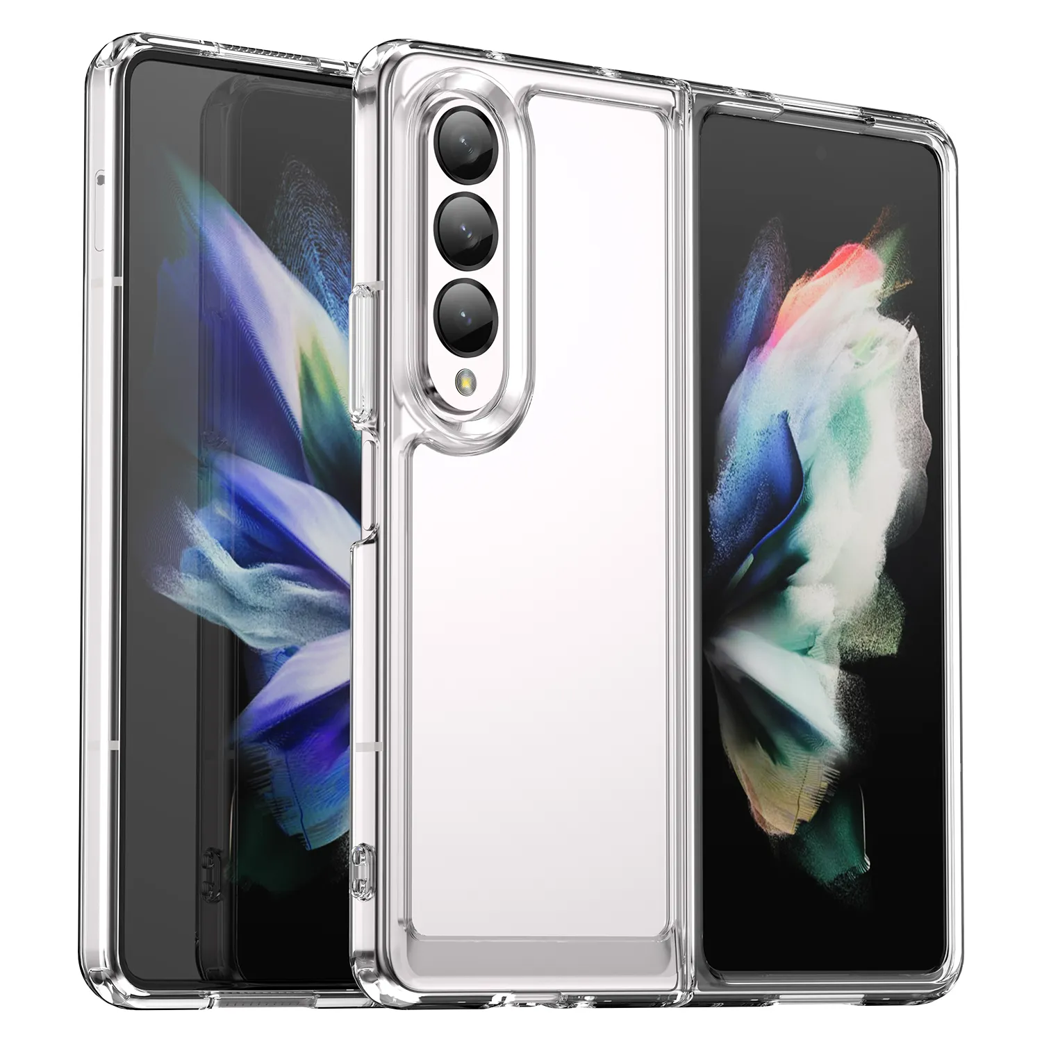 transparent acrylic hard shell cases luxury Folding phone cover case for samsung galaxy Z fold 4 flip 3 5G back covers