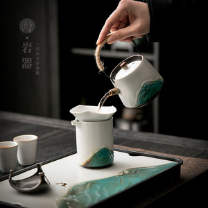 Ceramic <b>Tea</b> Strainer Set Porcelain Elegant White Matte Finish Reusable Kung Fu <b>Tea</b> <b>Infuser</b> Household Use - Product Image 3