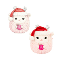 Peluche de Noël personnalisée, Père Noël, arbre de Noël, poupée en peluche portant un chapeau rouge et un écharpe, usine ISO de Yangzhou, OEM ODM, qualité supérieure