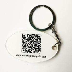 Wholesale Custom Acrylic Keychain, Custom Printed QR Code Free Promotional Advertising - Product Image 1