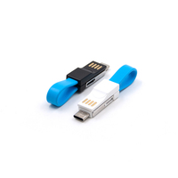 Câble de charge USB Type-C magnétique 3-en-1 promotionnel avec cordon court et blindage tressé pour iPhone et ordinateur