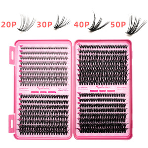 Lot <span class=keywords><strong>de</strong></span> 640 bouquets <span class=keywords><strong>de</strong></span> <span class=keywords><strong>cils</strong></span> <span class=keywords><strong>à</strong></span> densité mixte, styles variés, effet volumineux, extensions <span class=keywords><strong>de</strong></span> <span class=keywords><strong>cils</strong></span> segmentées DIY, marque privée, vente en gros, fabrication OEM - Product Image 6