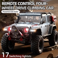 Voiture télécommandée tout-terrain DWI 4x4 1:10, version haut de gamme, modèle de camion tout-terrain télécommandé RTR avec lumières pour enfants
