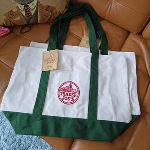 Borsa per la Spesa Grande di Trader Joe's 100% Ecologica e Riutilizzabile, Borsa in Tela di Cotone Personalizzabile con Ricamo |   Blu navy - Product Image 6