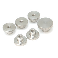 DIN 466 Type 304 haute performance #   Écrou moleté surélevé en acier inoxydable, molette moletée, bouton de préhension