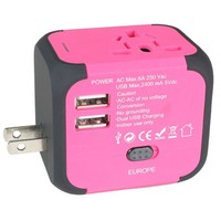 Adaptateur secteur de voyage dans le monde entier EU/US/UK/AU avec USB