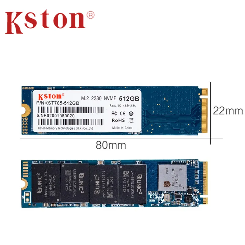 Kston özel M.2 NVME SSD M2 NVME SSD M2 NVME 2TB SSD M.2 üç yıl garanti ile