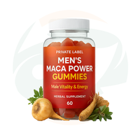 Extrait d'herbes OEM, poudre de racine de maca noire plus gommes, stimulant ultime pour adultes, vitalité masculine, gommes à la racine de maca noire