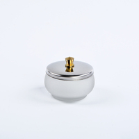 Nouvelle manucure ongles verre Dappen plat couvercle en acier inoxydable liquide plat cristal Dappen plat avec couvercle GlassJar