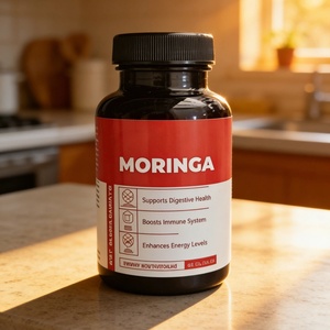Las Mejores Cápsulas de Moringa Orgánica Natural Pura, Cápsulas de Hoja de Moringa Oleifera Pura de 500 mg, Cápsulas de Extracto de Hoja de Moringa de Máxima Potencia - Product Image 1