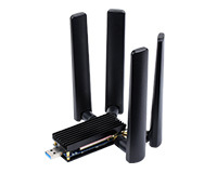 Waveshare USB ke M.2 B KEY-SKU-23252 Modul DONGLE 5G Antena Quad Port USB3.1 Heatsink Paduan Aluminium Buatan China
