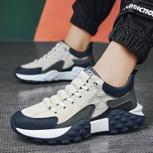 Chaussures pour hommes grandes tailles avec des mélange de couleurs tendance, chaussures épaisses à la mode, chaussures de sport et décontractées pour hommes - Product Image 2