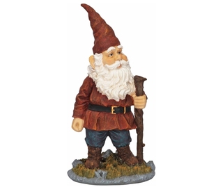 Statua dello gnomo da giardino sognatore in resina. Giardino esterno decorazione prato in resina artigianato - Product Image 5