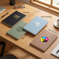 Carnet A5 personnalisé en cuir PU effet peau, couverture souple, journal en cuir végétalien, reliure cousue, agenda professionnel pour le bureau
