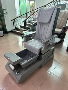 クジラのマッサージとプラットフォームの豪華なサロンの子供ボウルの色で配管なし青いマニキュアネイル家具ペディキュアスパチェア - Product Image 3