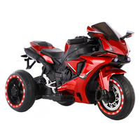 Moto électrique pour enfants personnalisable, tricycle télécommandé avec lumières et musique, en plastique, pour usage intérieur/extérieur
