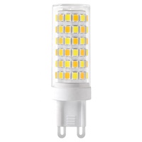 Lampe à ampoule cylindrique LED haute couleur tête plate en aluminium revêtu de plastique avec base E27 pour la maison et les étudiants