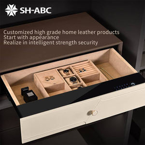 スマート引き出し 指紋認証 電子パスワード 家具 ワードローブ クローゼット ハードウェア 隠しデザイン スライド式引き出し セーフティボックス - Product Image 1