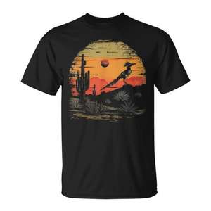 Camiseta Roadrunner Bird Desert Landscape Cactus Arizona Texas Nevada - Product Image 1