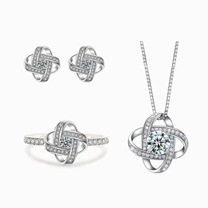 Amor corazón nudo mamá cristal colgante collar para <span class=keywords><strong>mujer</strong></span> Día de San Valentín madre joyería regalo - Product Image 4