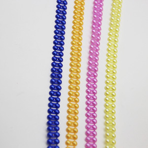 Chaîne de perles demi-cercle double rangée pour décoration de fête DIY, chaîne de perles en ABS colorées pour la décoration de gâteaux - Product Image 3