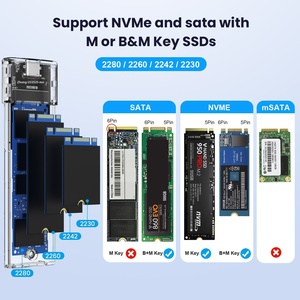 Bán Nhà Máy Trực Tiếp M.2 Nvme/Ngff Di Động Hộp Đĩa Cứng Bao Vây Cho Các Thiết Bị Di Động - Product Image 3