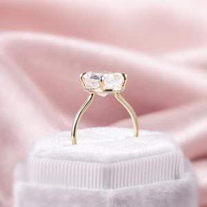 OL1481 Abiding Factory Wholesale Bague en <span class=keywords><strong>or</strong></span> 14K <span class=keywords><strong>18K</strong></span> pour femme, avec moissanite taille ovale glacée de 9x13mm et 5,5 carats, en <span class=keywords><strong>or</strong></span> 585 <span class=keywords><strong>750</strong></span> - Product Image 2