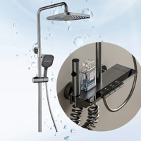 Robinet de douche à effet pluie chromé pour salle de bain, usage commercial et domestique, avec cartouche céramique et design à touches de piano – Meilleures ventes OEM