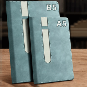 Biểu Tượng Tùy Chỉnh Máy Tính Xách Tay A5 B5 Bìa Cứng Da Tạp Chí Được Xây Dựng-Trong Bút Khe Cắm Chủ Đề May Phổ Biến Cross-Biên Giới Máy Tính Xách Tay - Product Image 6