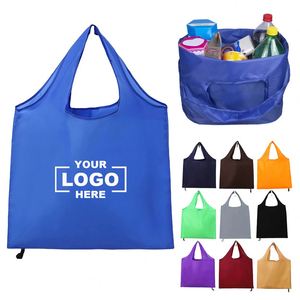 Sac de courses réutilisable personnalisé, écologique, sac de courses pour supermarché, sac de courses pliable en polyester - Product Image 1