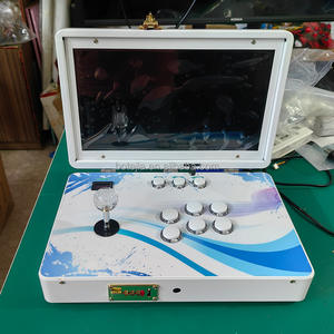 Console de jeu vidéo portable d'arcade domestique à écran pliable de 14 pouces, pour deux joueurs, machine de combat <span class=keywords><strong>rétro</strong></span> classique en métal, garantie 1 an - Product Image 1