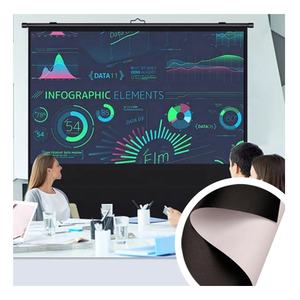 Tissu d'écran de projecteur de tissu d'écran de projection tissé de 0.38MM pour l'écran de projecteur debout de plancher - Product Image 1