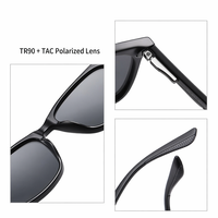 Nuevas Gafas de Sol Polarizadas Vintage Ce Uv400 TR90 2026, Gafas de Sol Cuadradas con Logotipo Personalizado para Hombre